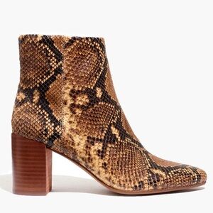 Madewell The Fiona Boot in Snake Embossed Leather